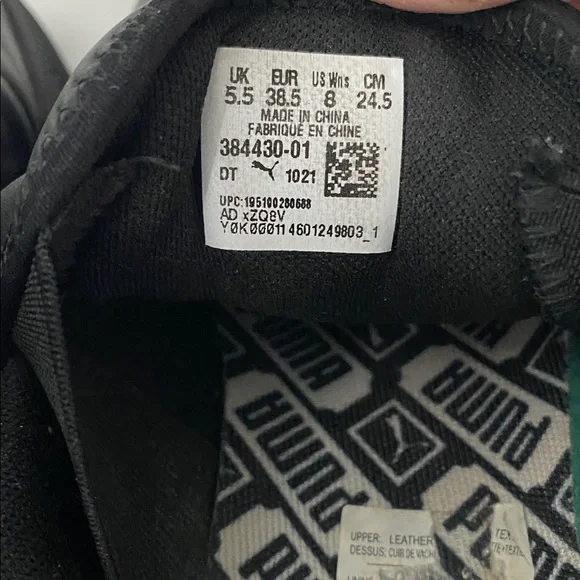 Puma Mayu Black Leather Puffy Slip On Sneakers Size 8 Women’s - Picture 14 of 14